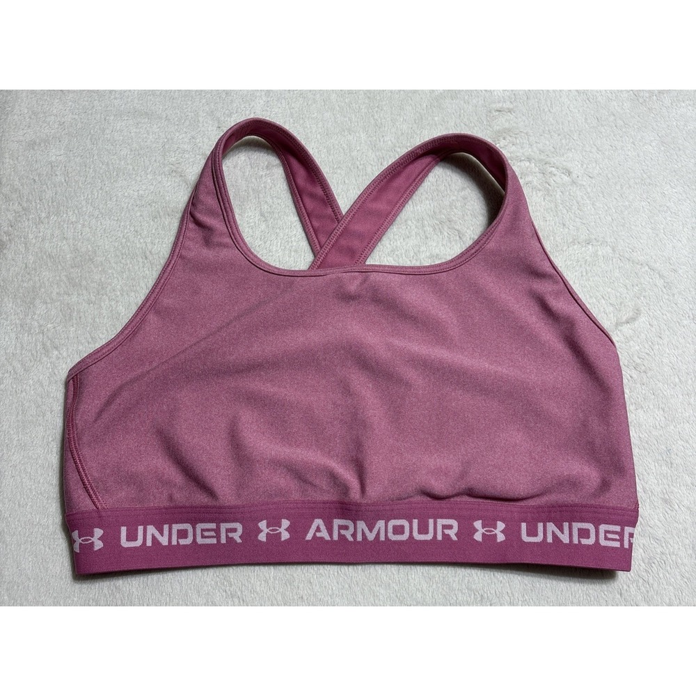 Under Armour Sports Bra Women's XL Pink Impact Crossback